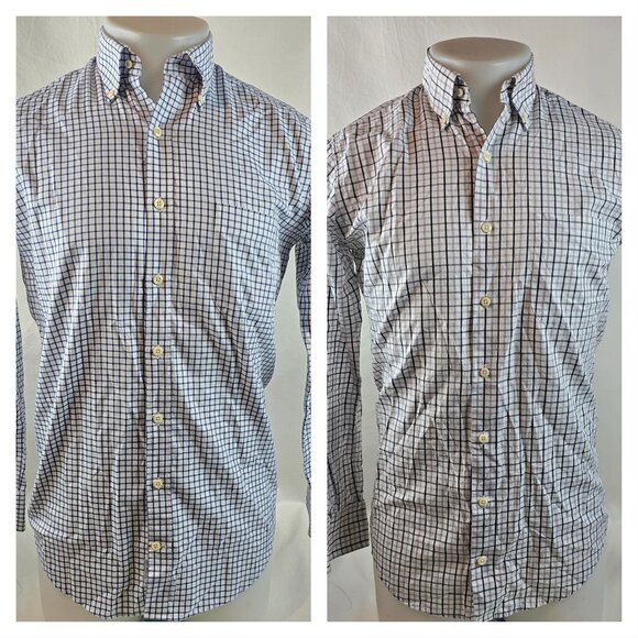 Peter Millar Shirts Mens Small White Check Button Down Dress Lot of 2 Nanoluxe A - Picture 1 of 16